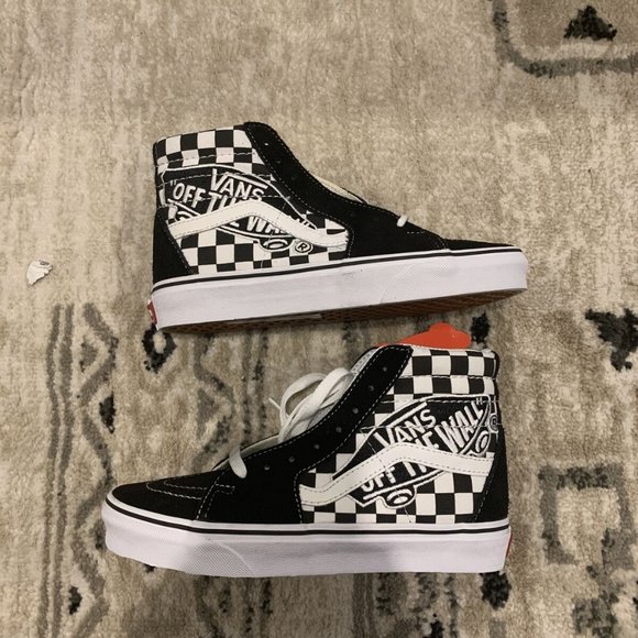 Vans Sk8- HI (Vans Patch) Checkerboard Sneakers - Picture 2 of 7